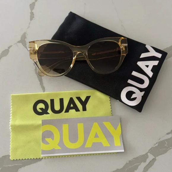 Quay Australia Chit-Chat Yellow Toned Sunglasses